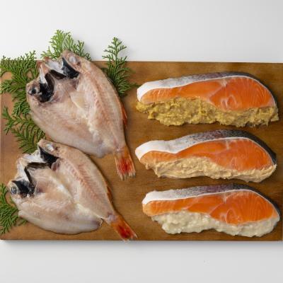 【金沢 味の十字屋】のどぐろ一夜干・鮭詰合せ