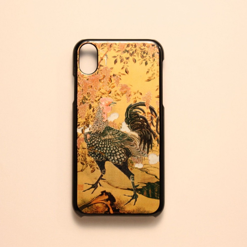 【名工 伊藤東彦】布目彩泥 香合★唯一無二の手触り★ジュエリーケース★本体のみ iPhone XR カバー 高盛り蒔絵 伊藤若冲「『動植綵絵』南天雄鶏図