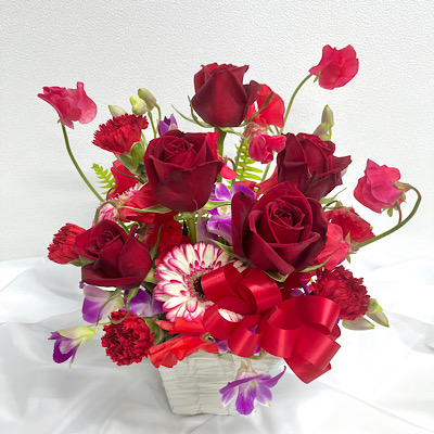 【春】アレンジメント(赤)