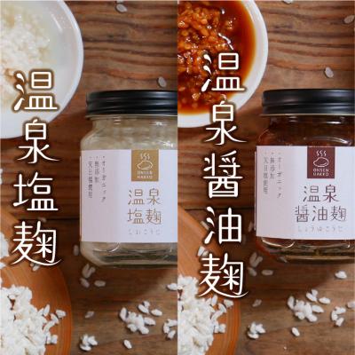 秘湯中宮温泉で醸した【温泉塩麹】【温泉醤油麹】無添加発酵調味料2種セット <送料無料>