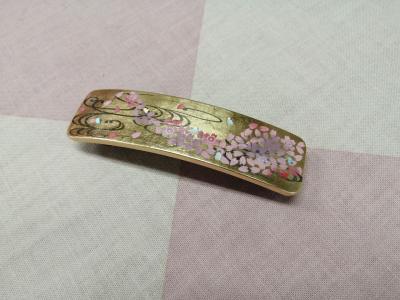 金箔バレッタ　舞桜