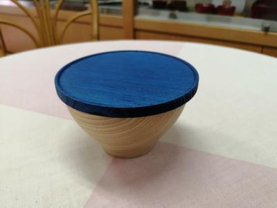 素地　白木カップ　ブルー
