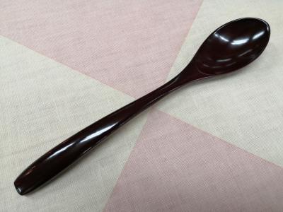 漆塗　カレースプーン　溜