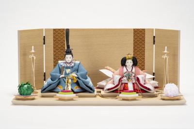 手描き加賀友禅ひな人形(特小)　青海波に波千鳥