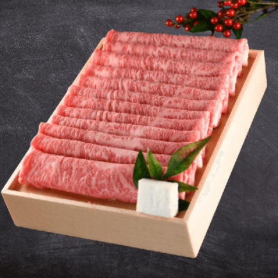国産黒毛和牛霜降りすき焼き肉(ロースまたは肩ロース) 500g