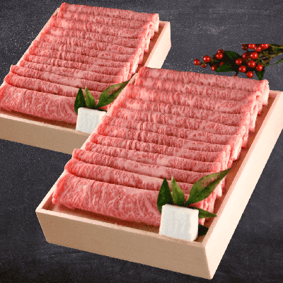 国産黒毛和牛霜降りすき焼き肉 1kg (ロースまたは肩ロース) 