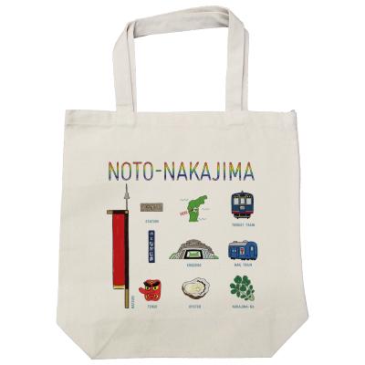 【石川県ご当地グッズ】キャンバストートバック　M「能登中島」
