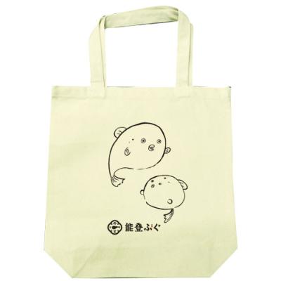 【石川県ご当地グッズ】キャンバストートバック　M「能登ふぐ」