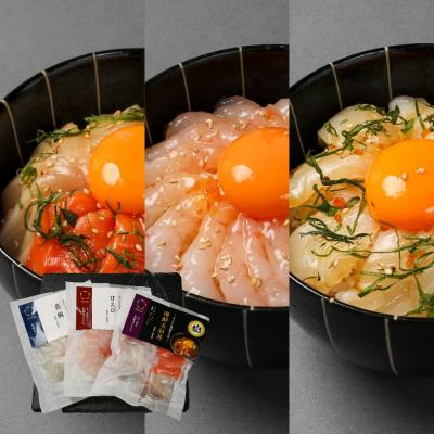 海鮮丼の具　3種セットA(五彩丼・甘えび・真鯛)