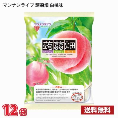 マンナンライフ 蒟蒻畑 白桃味 (25g×10個)12袋