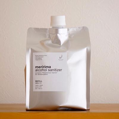 柿渋配合アルコール除菌液 たっぷり2回分詰替袋入　1,000ml   *通常品 2袋以上はこちら