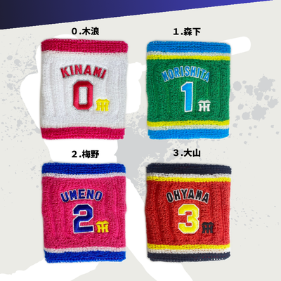 2026年阪神タイガース応援グッズ 選手ロゴマーク蓄光ライン入りリスト