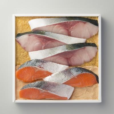 【金沢 味の十字屋】ぶり味噌漬・鮭粕漬詰合せ