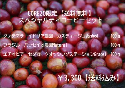 スペシャルティコーヒーセット　100g×3袋