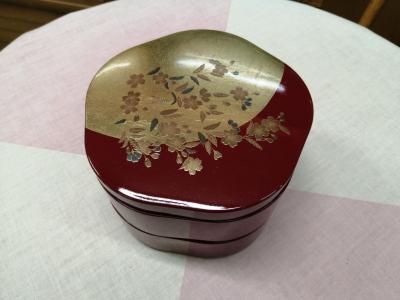 金箔　桜二段重