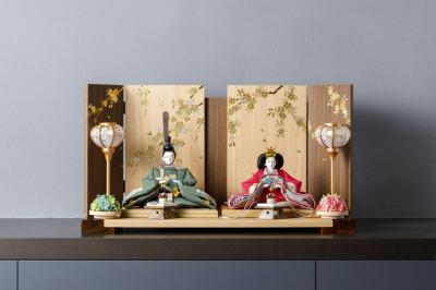 加賀友禅ひな(小)　松藤