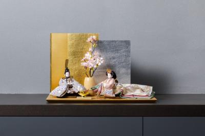 加賀友禅ひな(特小)　七宝に桜