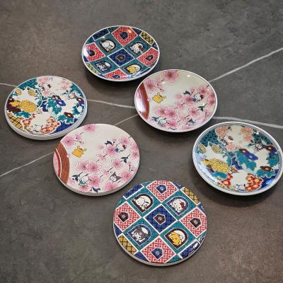 九谷焼 麗和×サンリオキャラクターコラボ Qporコースター 3種