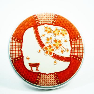 【送料無料】九谷焼ワイヤレス充電器　丸形　四季